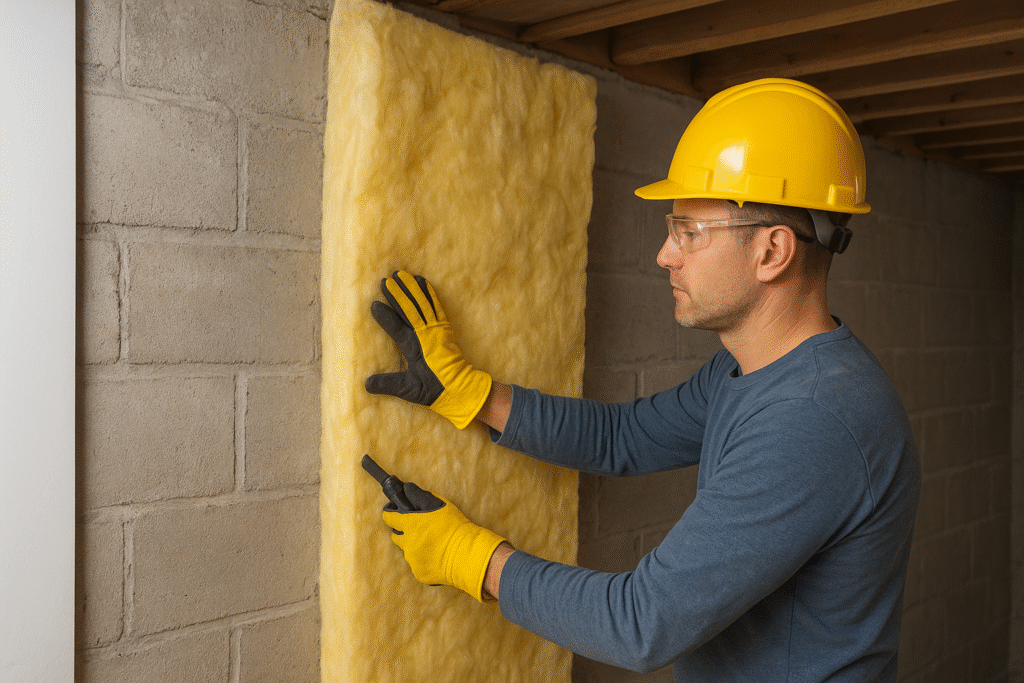 mand der laver efterisolering af vægge